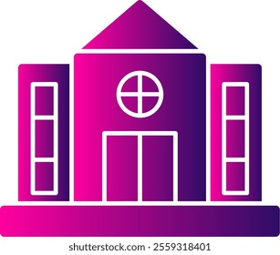 School Glyph Gradient Vector Icon Design