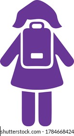 School going kid icon design