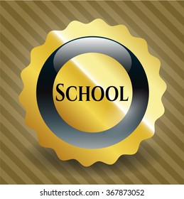 School gold emblem
