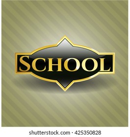 School gold emblem