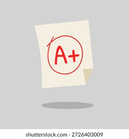 Ícone de teste de grau escolar ilustração design vetor