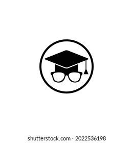 school graduation flat icon logo