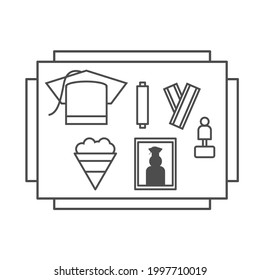 School Graduation Vector Icons Set