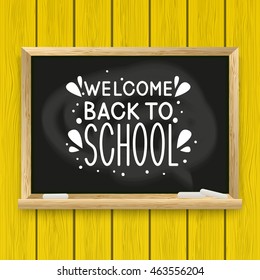 School greeting card with chalkboard