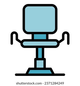 School guard chair icon outline vector. Officer kid. Safety room color flat