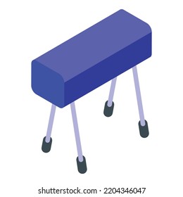 School gym pommel horse icon. Isometric of school gym pommel horse vector icon for web design isolated on white background