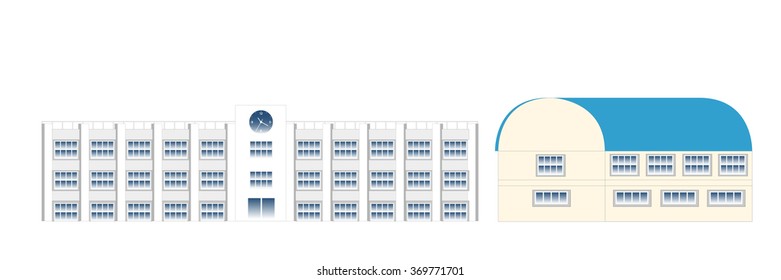 School gymnasium building background
