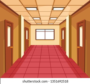 School Hall Classroom Doors Stock Vector (Royalty Free) 1351692518 ...