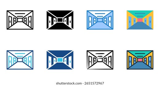 Schule Flur Symbol Set mehrere Stil Sammlung 
