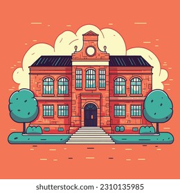 Edificio de la Escuela de Educación con mano de obra