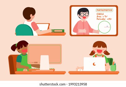 The school has opened the semester. Students did not go back to school to study subjects. Due to the dangerous epidemic, COVID-19 is spreading. Students study online instead of going to school. 