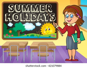 School holidays theme image 7 - eps10 vector illustration.