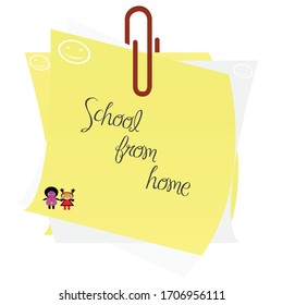 escuela desde el hogar - ilustración vectorial 
