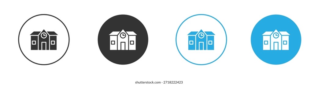 ícone de escola para app e web design. Ilustração de elemento simples.