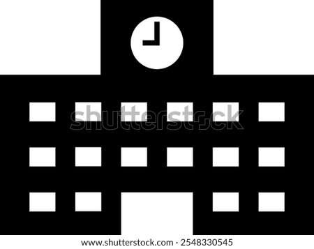 School icon (school building silhouette).