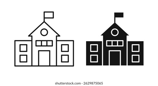 Icono de la escuela colección para UI sobre fondo blanco