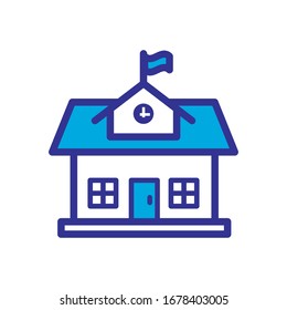 school icon color style design 