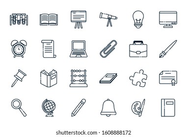 School icon design, Eduaction class lesson knowledge preschooler study learning classroom and primary theme Vector illustration