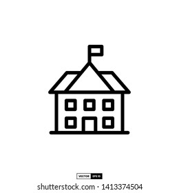 School icon, design inspiration vector template for education web design or mobile app