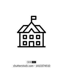 School icon, design inspiration vector template for education web design or mobile app