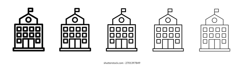 diseño del icono de la escuela, logotipo, App, UI. Ilustración vectorial, EPS