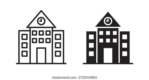 Icono de la escuela diseña la colección para el móvil, UI, Web.