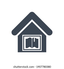 School Icon. Education, kindergarten, library, education zone, school location icon. 