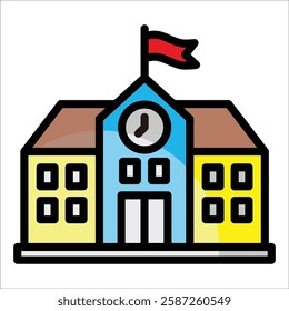 School Icon Element For Design