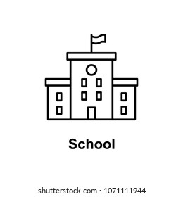 school icon. Element of school icon for mobile concept and web apps. Thin line icon for website design and development, app development. Premium icon on white background