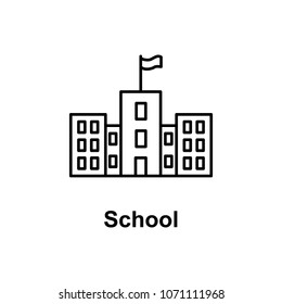 school icon. Element of school icon for mobile concept and web apps. Thin line icon for website design and development, app development. Premium icon on white background