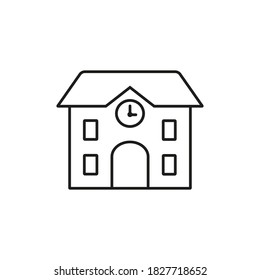 school icon element of school icon for mobile concept and web apps. Thin line school icon can be used for web and mobile. Premium icon on white background