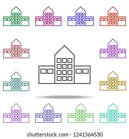 school icon. Elements of education in multi color style icons. Simple icon for websites, web design, mobile app, info graphics