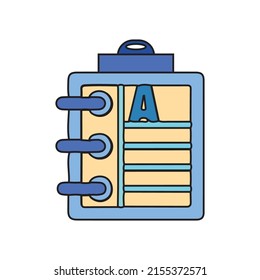 school icon fill line vector illustration