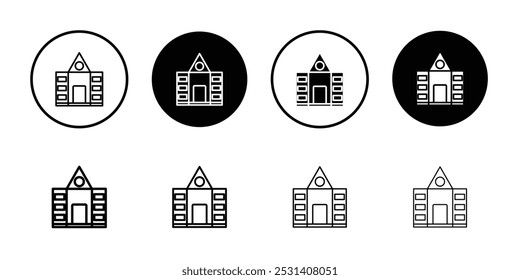 School icon Flat fill set collection
