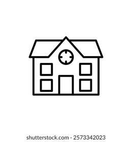 School icon Flat fill set collection