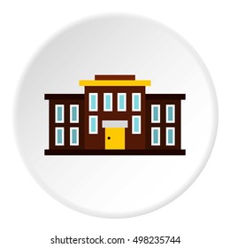 School icon. Flat illustration of school vector icon for web
