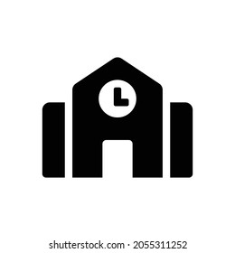 Schulsymbol. Flaches Design einzeln auf weißem Hintergrund. Vektorgrafik