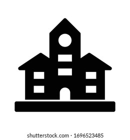 Diseño vectorial de glifos de icono escolar