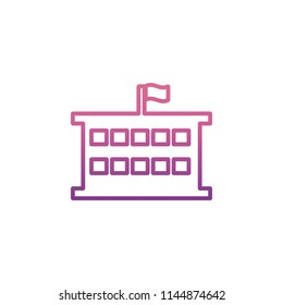 school icon in gradient style on white background