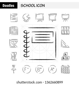 School Icon Hand Drawn Icon Pack For Designers And Developers. Icons Of Education, File, Paper, School, Art, College, Paint, Painting, Vector