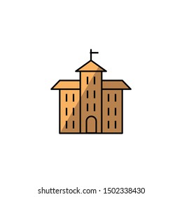 school icon, illustration design template