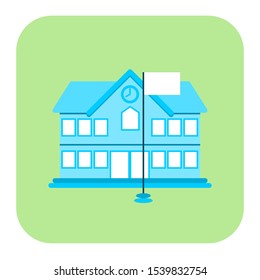 School icon isolated. Flat design vector illustration.