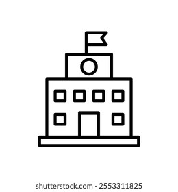 school icon isolated on white background