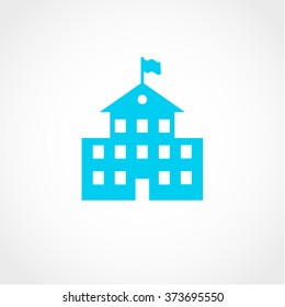 School Icon Isolated on White Background