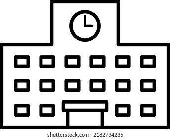 School icon isolated vector illustration.
