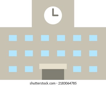 School icon isolated vector illustration.