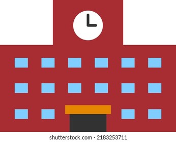 School Icon Isolated Vector Illustration Stock Vector (Royalty Free ...