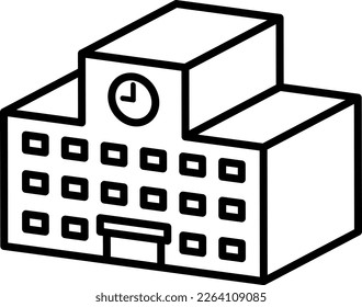 Icono de escuela ilustración vectorial aislada.