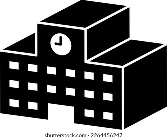 School icon isolated vector silhouette.