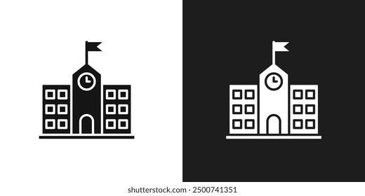 Icono de la escuela línea de arte Vector